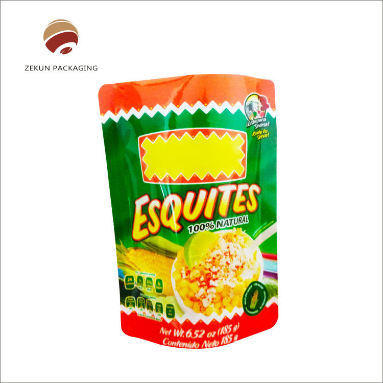 অনুরোধ এবং কাস্টমাইজযোগ্য চাহিদা অনুযায়ী নির্বীজন জন্য আট পাশ সীল ডিজিটাল মুদ্রিত স্ট্যান্ড আপ পকেট