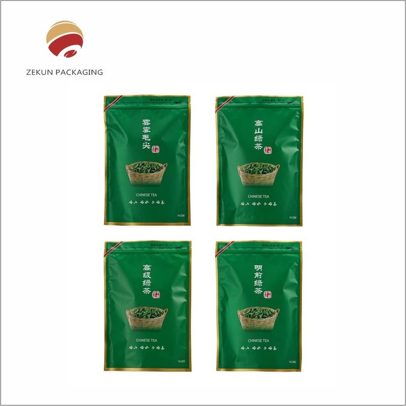 কাস্টমাইজড চা প্যাকেজিং ব্যাগ 30-2000g চা জন্য ম্যাট বা চকচকে সমাপ্তি সঙ্গে