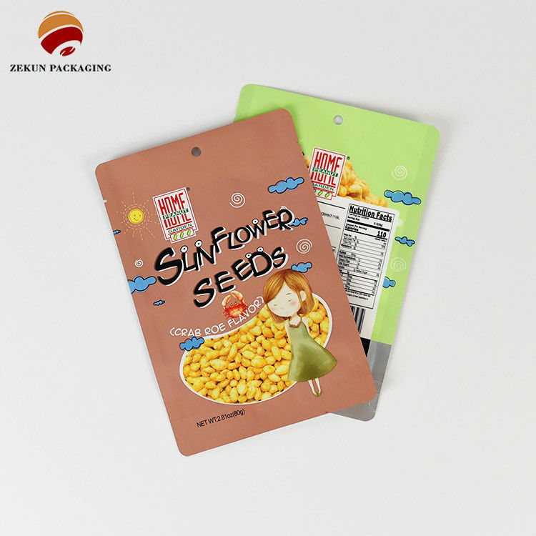 আর্দ্রতা প্রতিরোধী স্ন্যাকস ফুড প্যাকেজিং ব্যাগ পিইটি / পিই গ্রাভারে 10 টি রঙ পর্যন্ত মুদ্রিত